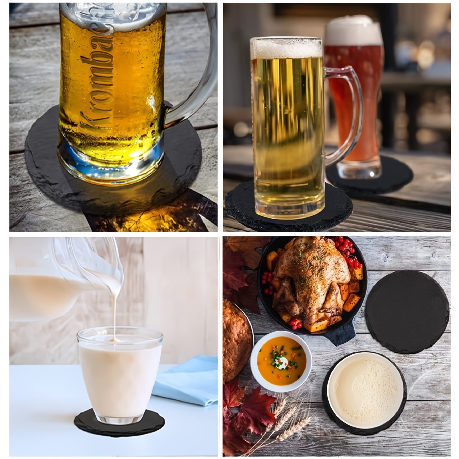Custom Marble Coasters, 10pcs Personalized Heat-Resistant